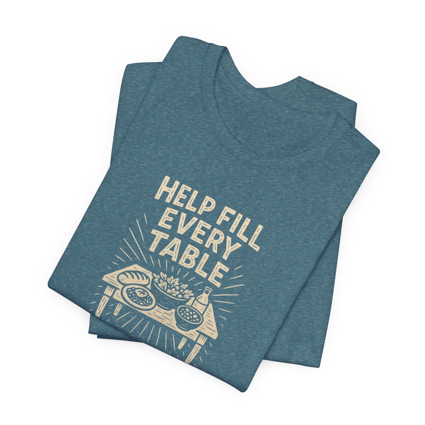 Help Fill Every Table Food Insecurity Awareness Unisex Tee, I Voted