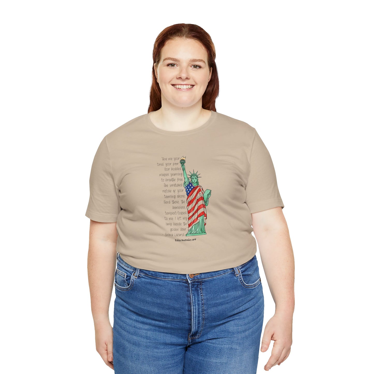 Give me your tired, your poor, your huddled…,unisex tee