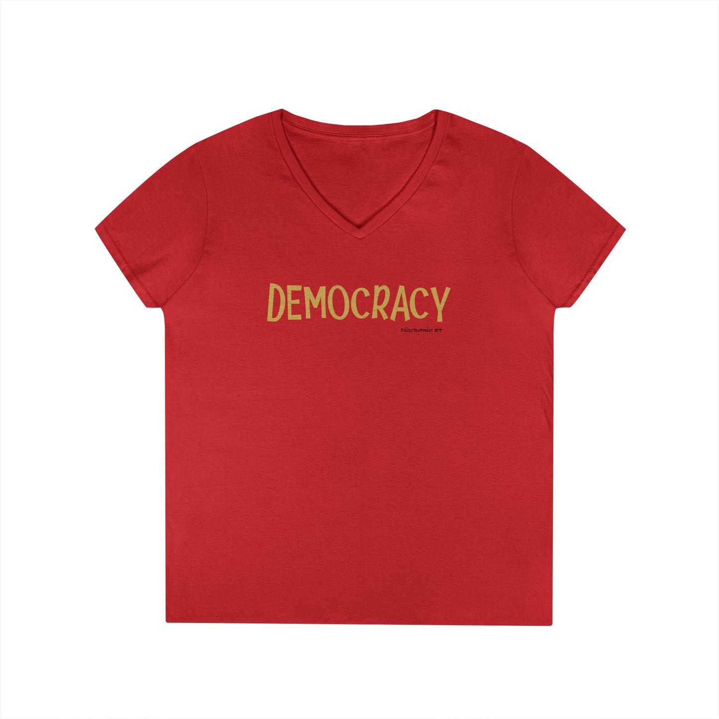 Democracy - women's v-neck tee