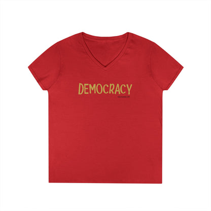 Democracy - women's v-neck tee