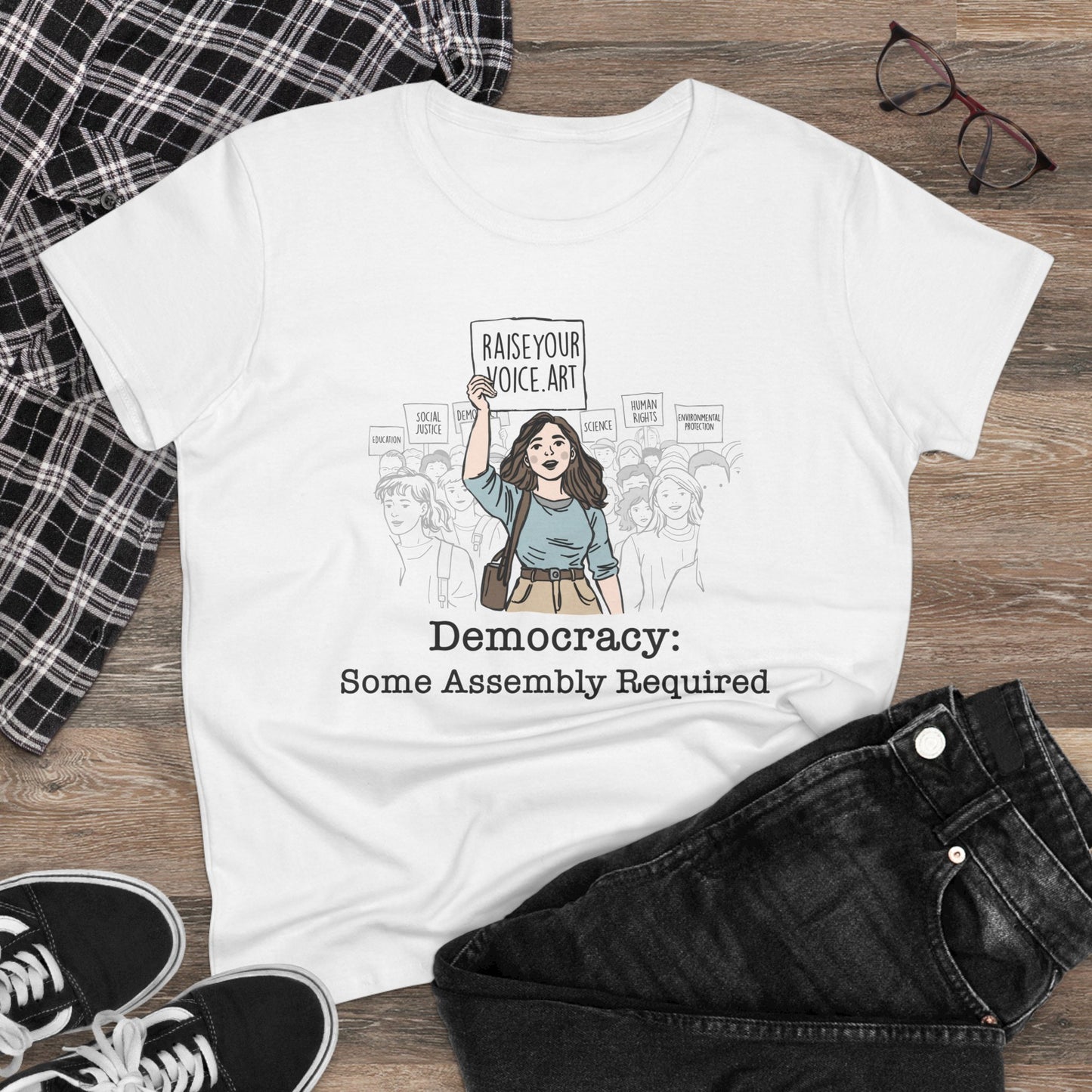 Democracy:  Some Assembly Required, Women's Tee