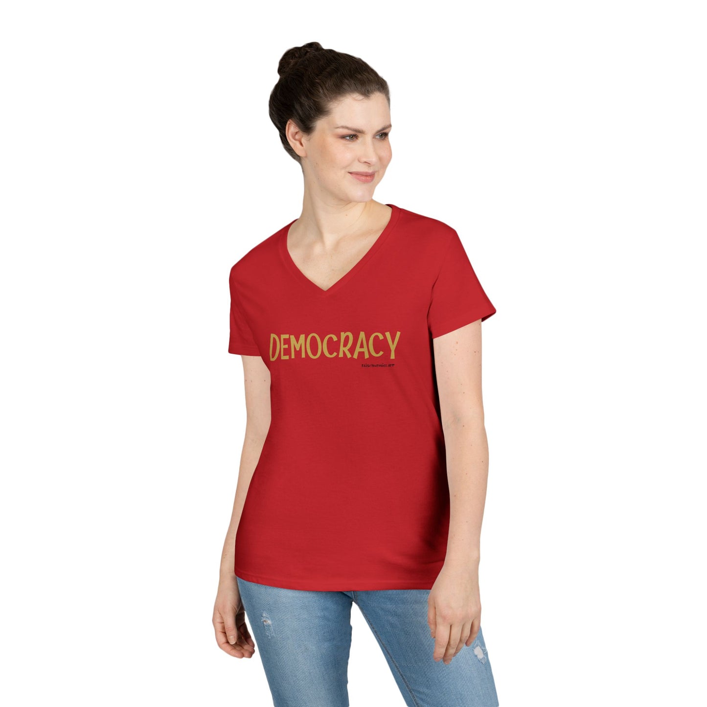 Democracy - women's v-neck tee