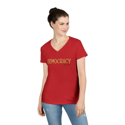 Democracy - women's v-neck tee