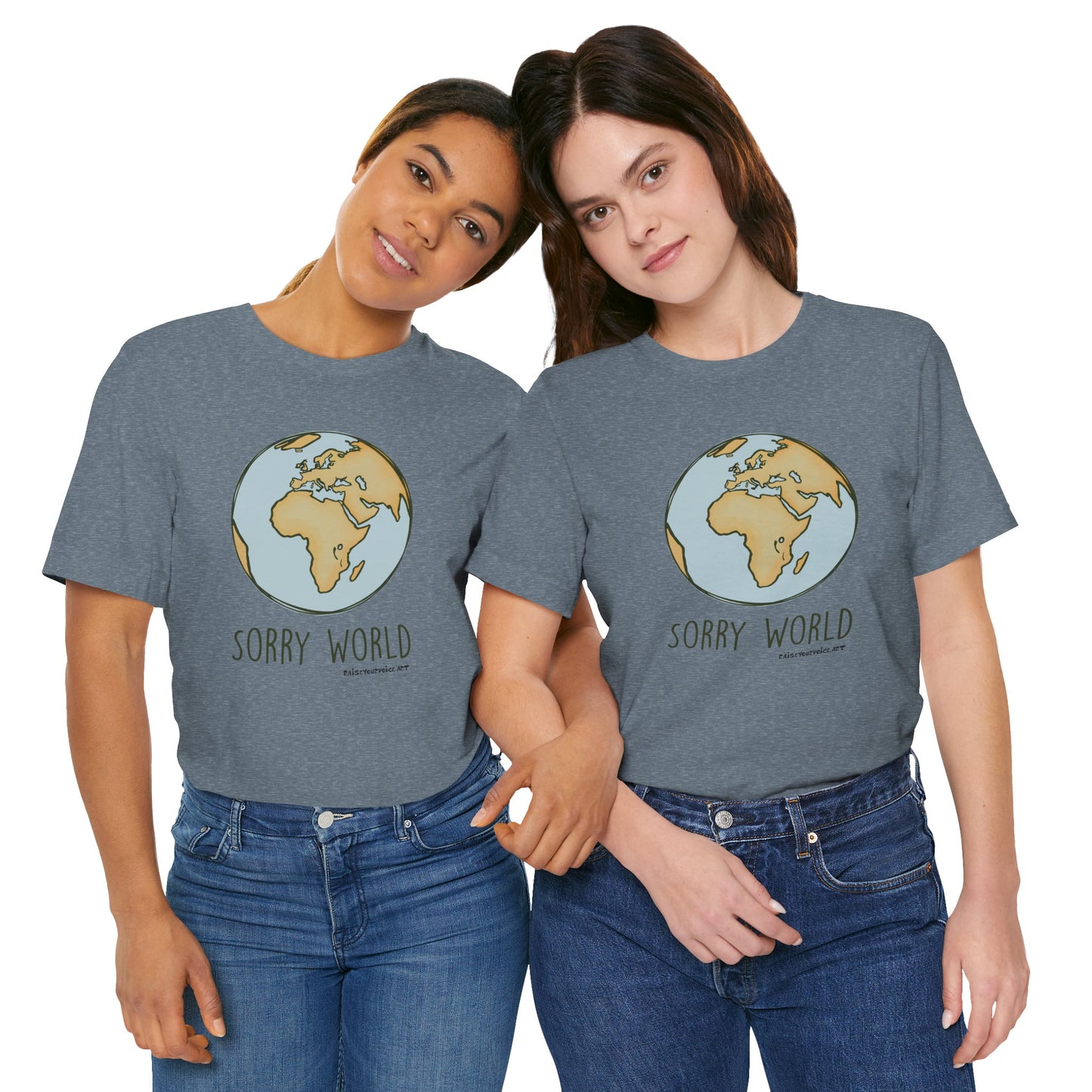 Sorry World Tee, Unisex Graphic T-Shirt, Casual Wear, s, Eco-Friendly Fashion