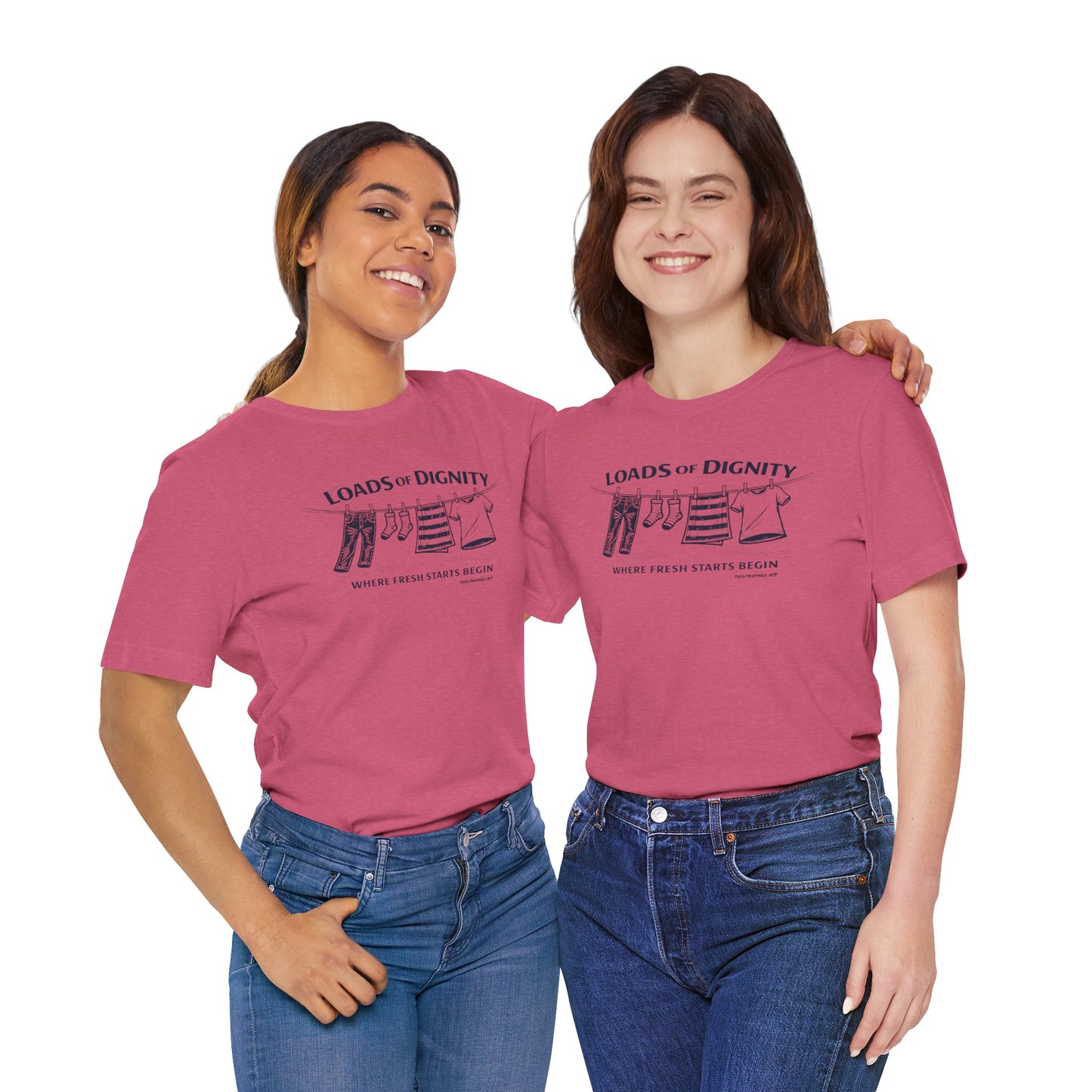 Loads of Dignity, clothesline — unisex tee