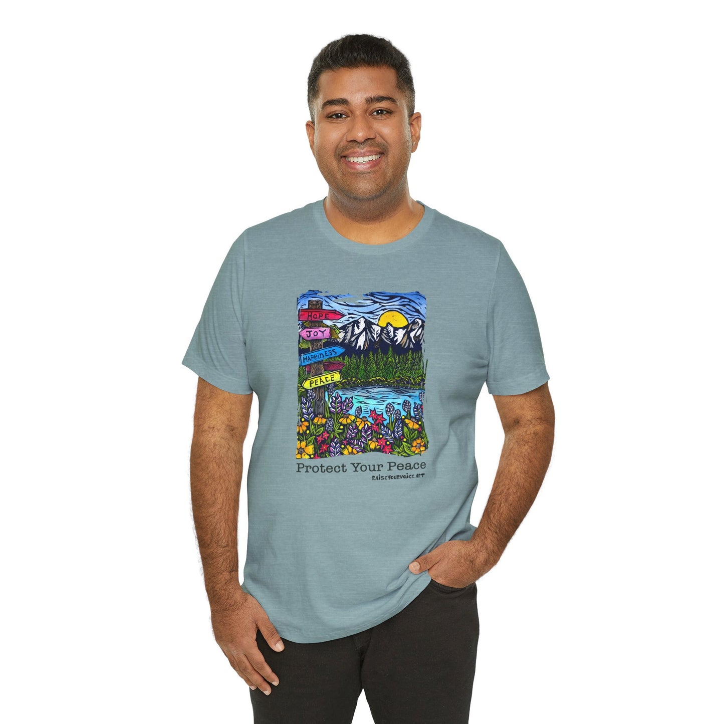 Protect Your Peace Unisex Tee - Inspirational Short Sleeve T-Shirt for Mindfulness
