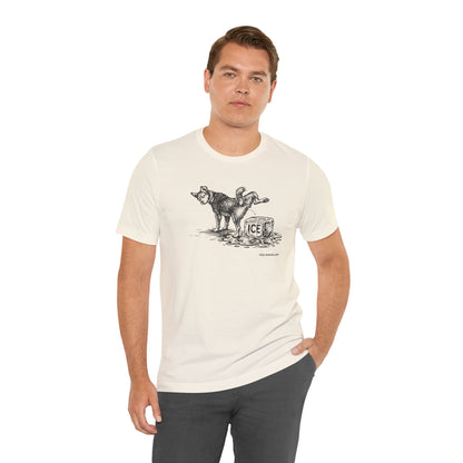 Methods of Resistance: Persistent Pressure, dogs against ice, unisex tee