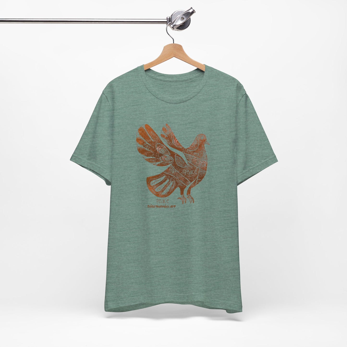 Peace Pigeon Graphic Tee - Unisex Jersey Short Sleeve T-Shirt
