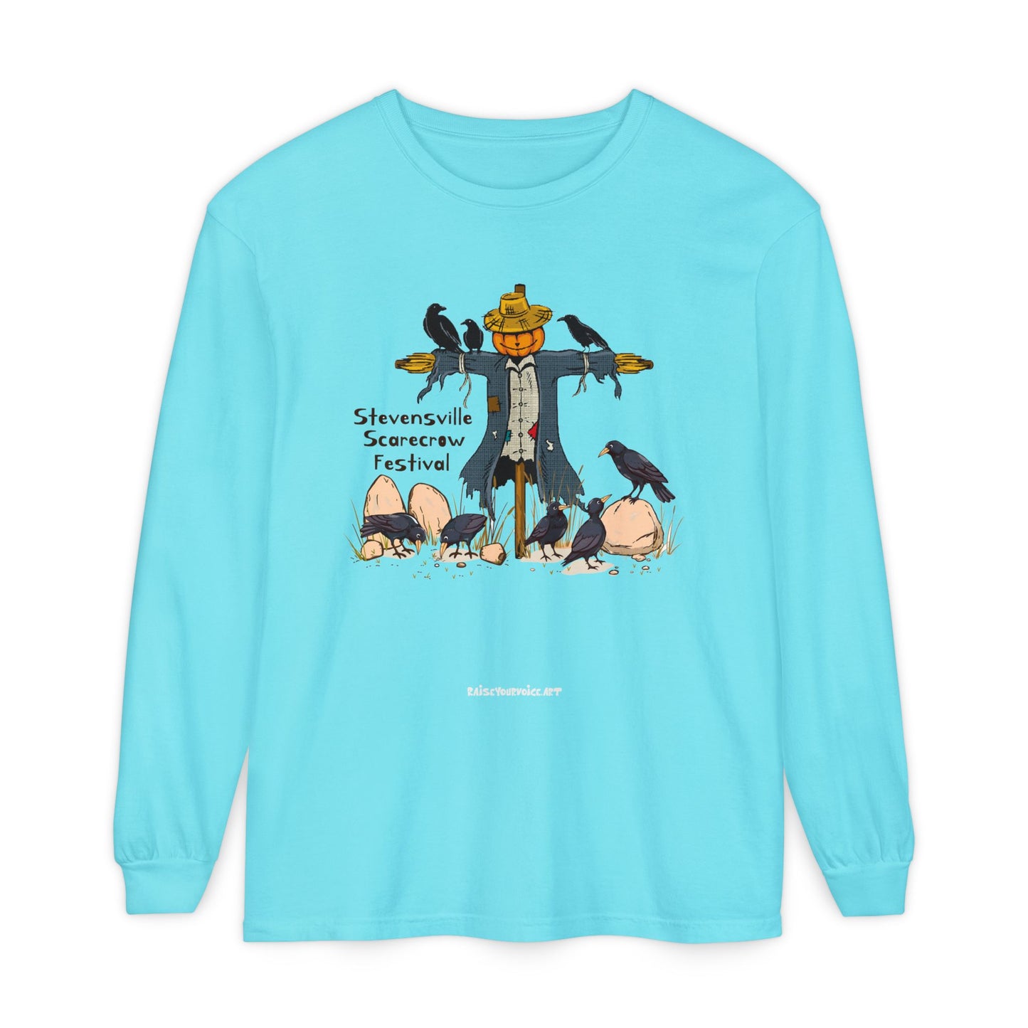 Stevensville Scarecrow Festival – Unisex Garment-dyed Long Sleeve T-Shirt