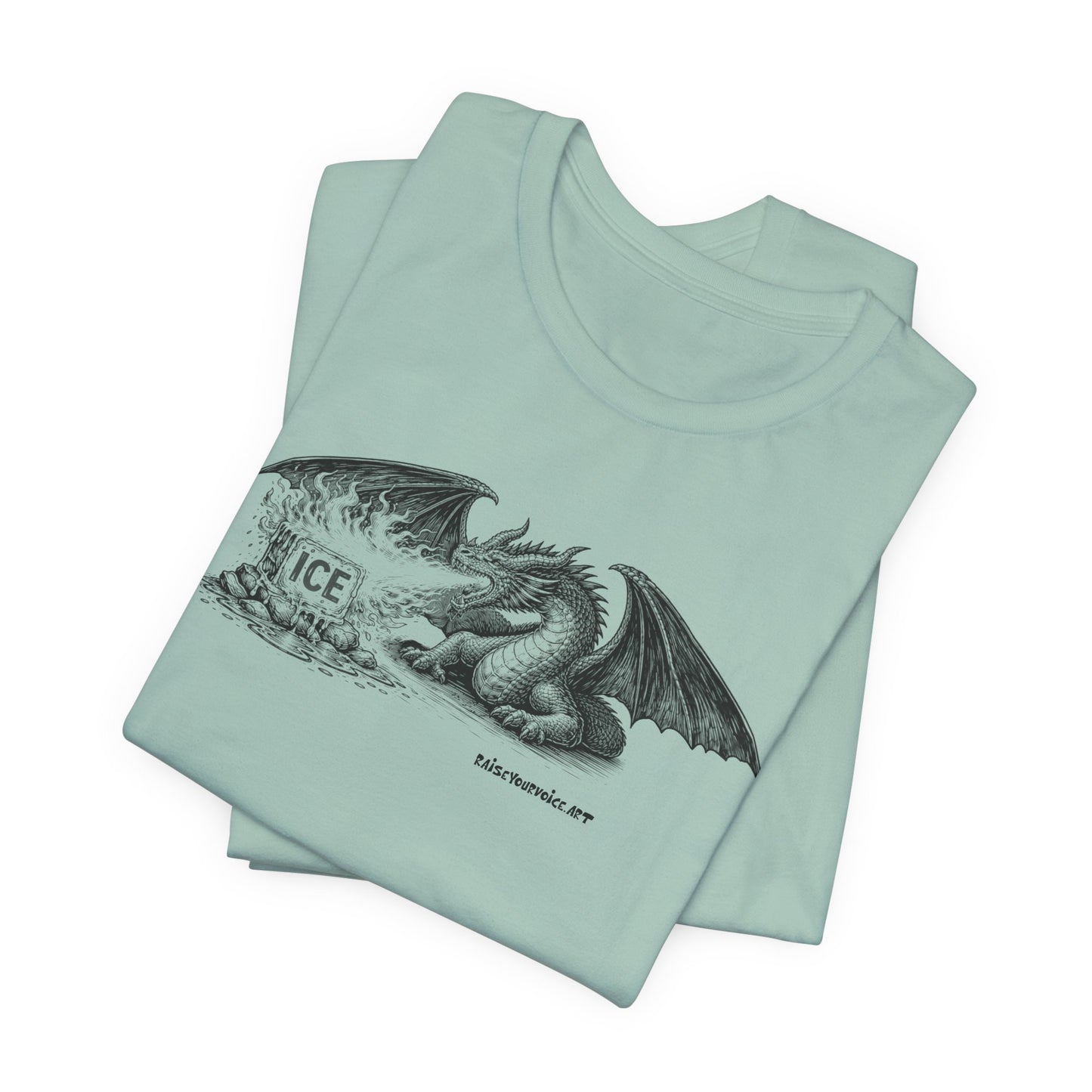 Methods of Resistance: Overwhelming Force – Dragon, unisex tee.