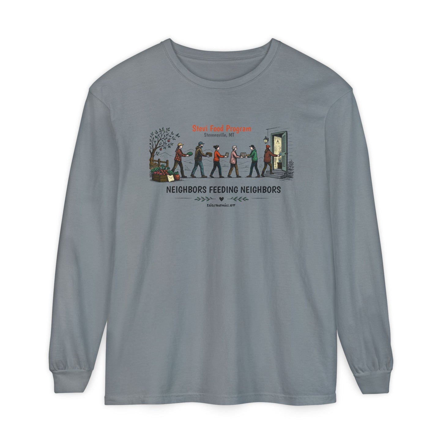 Stevi Food Program, Neighbors Feeding Neighbors - Unisex Long Sleeve