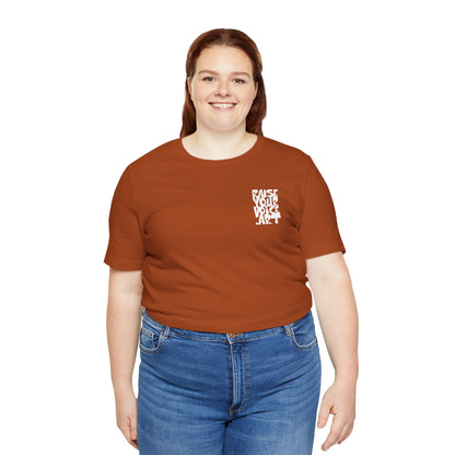 No Sheep Creek Mine, Don’t Pollute the Root, image on the back, Unisex Jersey Short Sleeve Tee