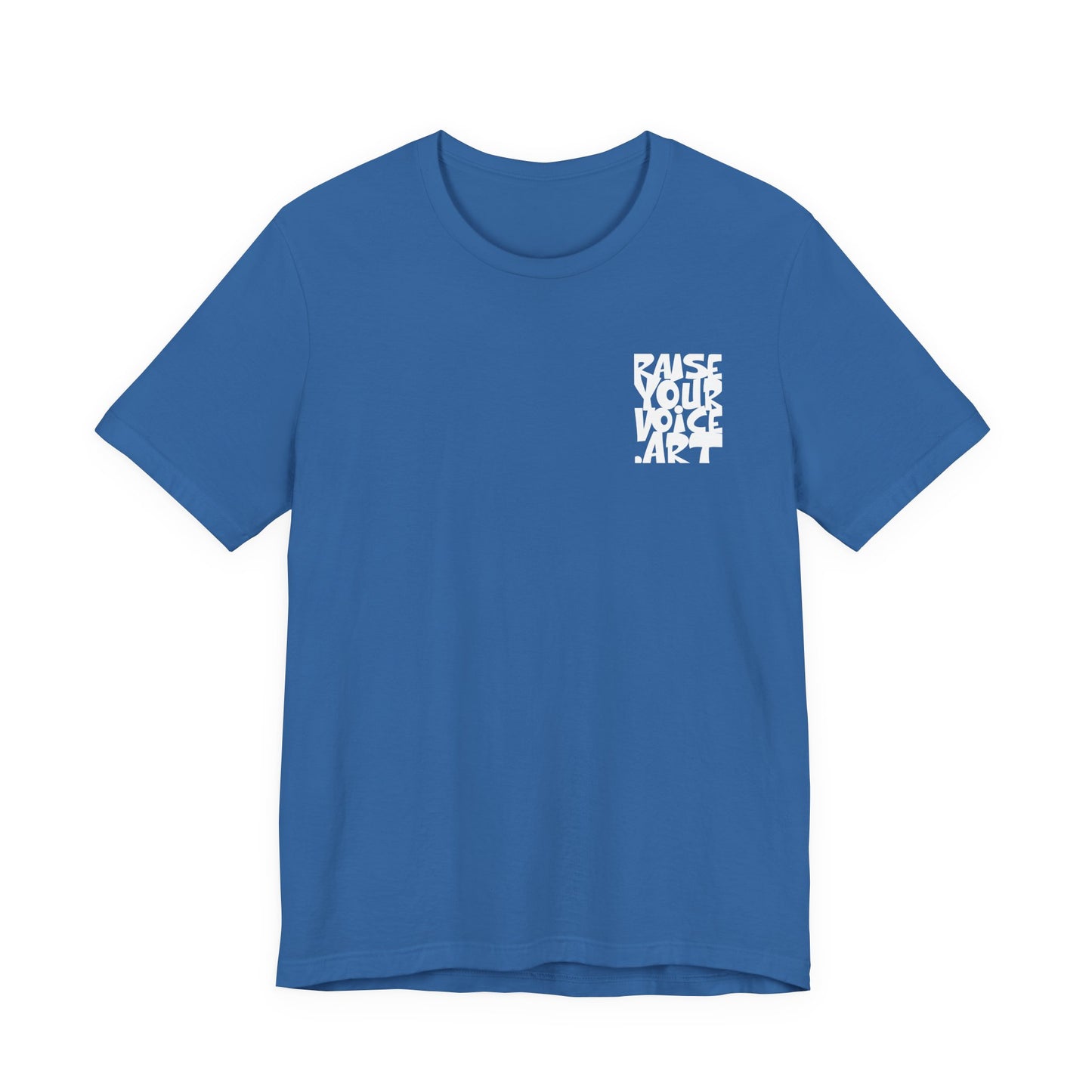 The Montana Plan, Real People, Who Do They Work For? image on the back, Unisex Jersey Short Sleeve Tee