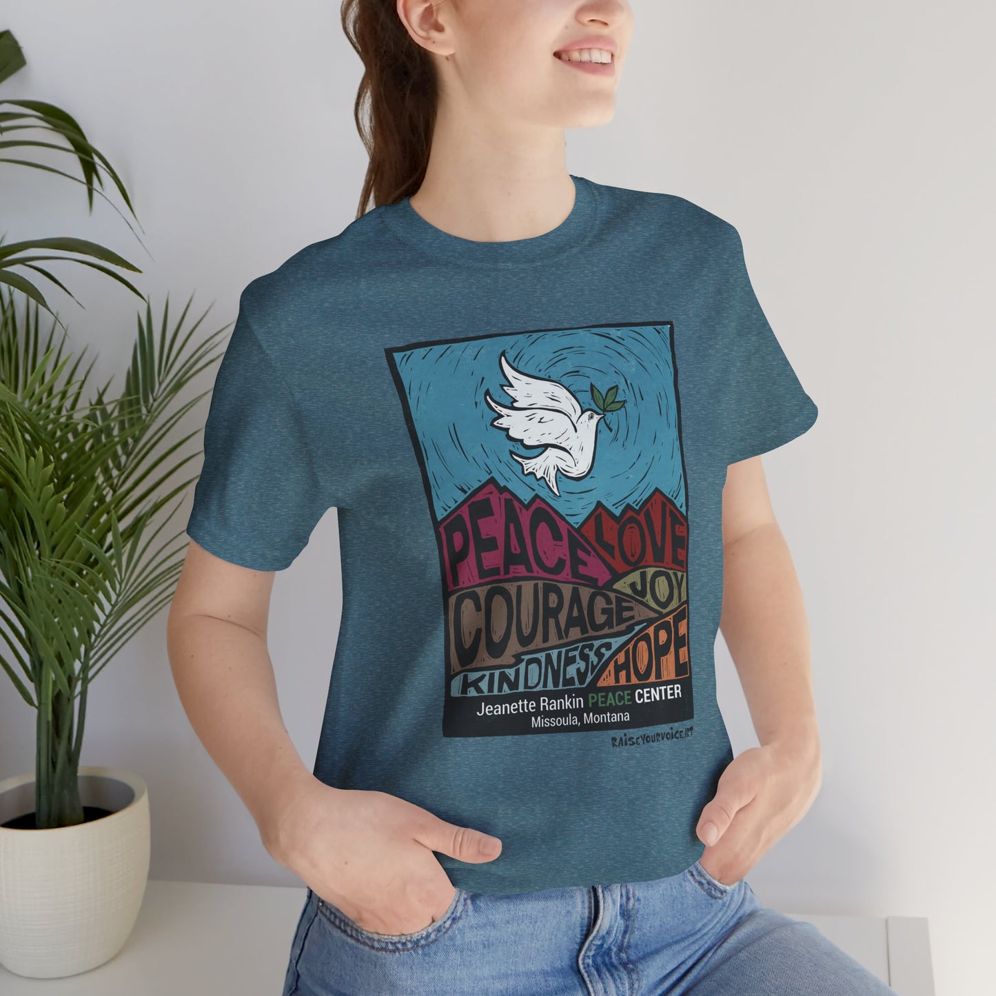 Jeannette Rankin Peace Center Unisex Jersey Short Sleeve Tee