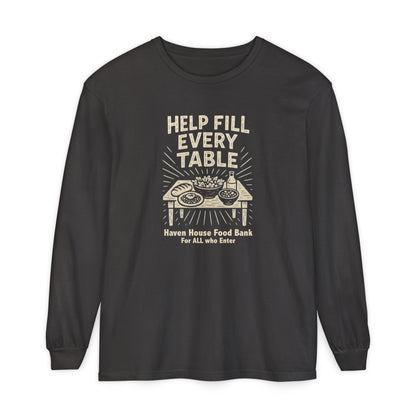 Help Fill Every Table, Haven House Food Bank, long sleeve tee