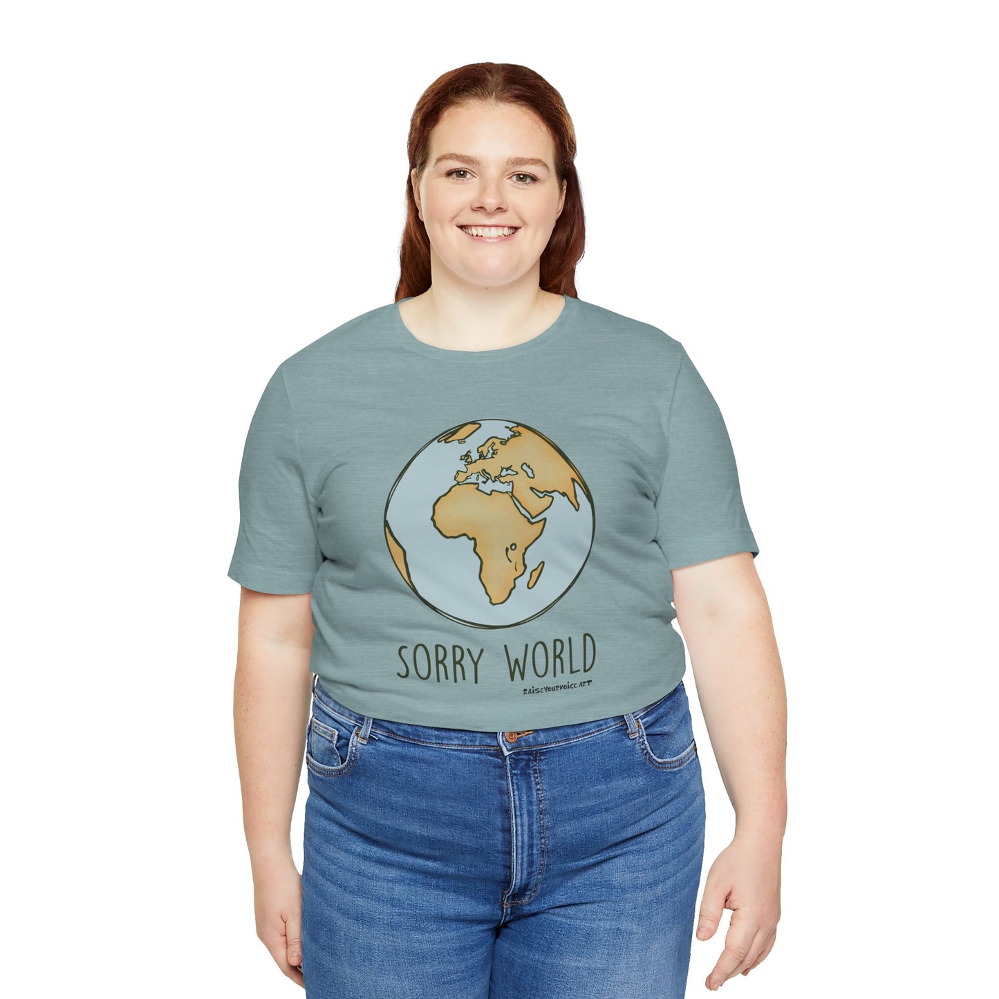 Sorry World Tee, Unisex Graphic T-Shirt, Casual Wear, s, Eco-Friendly Fashion