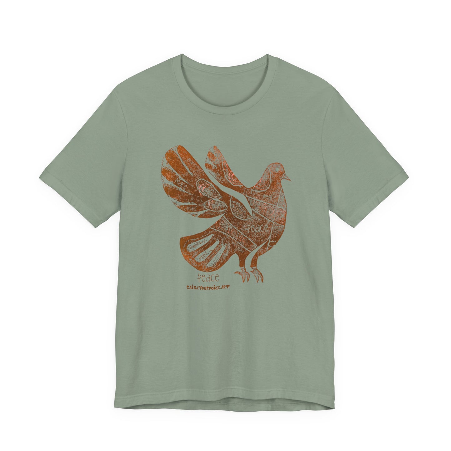 Peace Pigeon  Graphic Tee, Boho Style Clothing