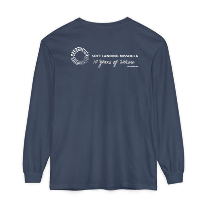 Soft Landing Missoula - 10 Years Welcome, unisex long sleeve tee.