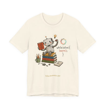 Coding for Kids while (alive) {learn ();} – Unisex Jersey Short Sleeve Tee