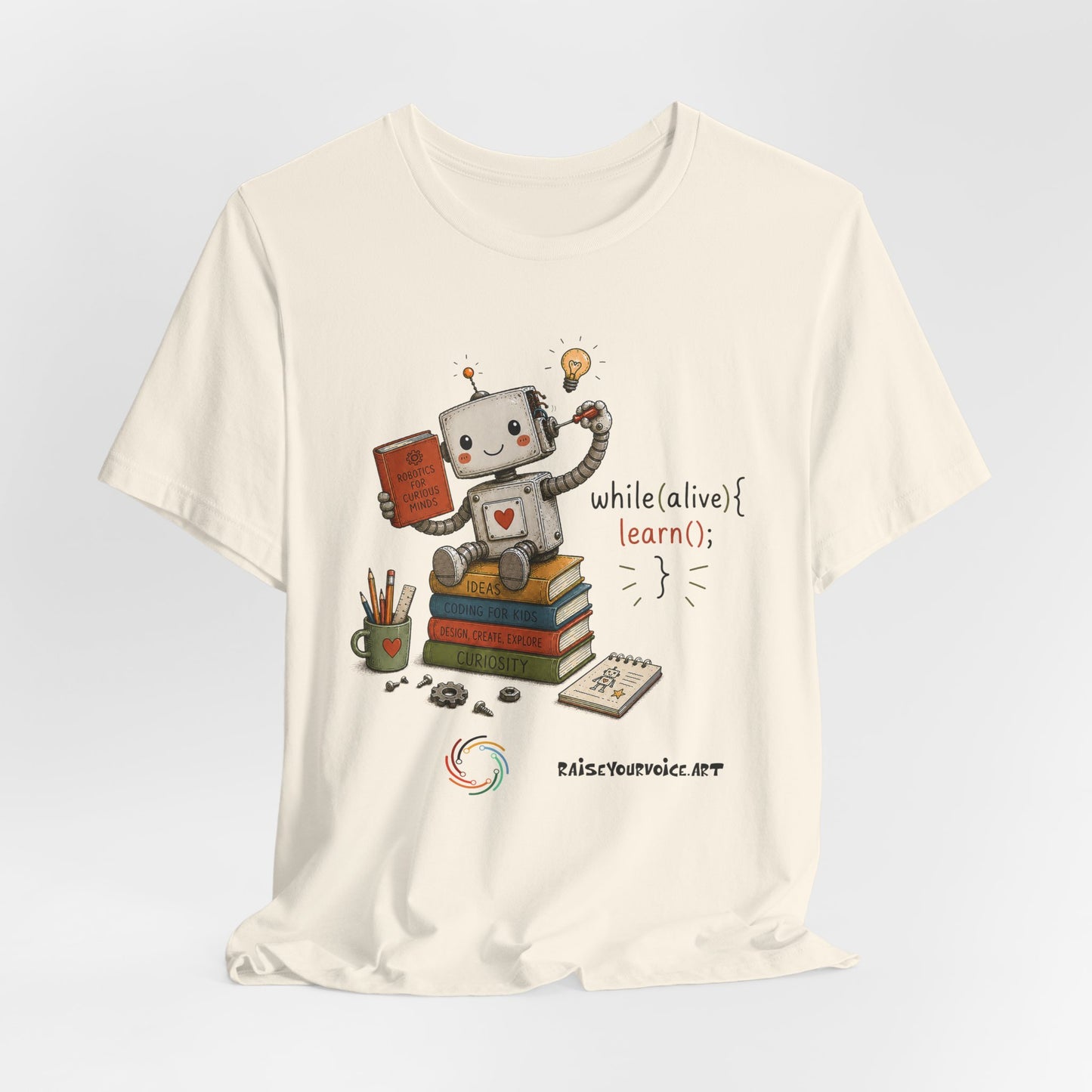 Coding for Kids while (alive) {learn ();}Unisex Jersey Short Sleeve Tee