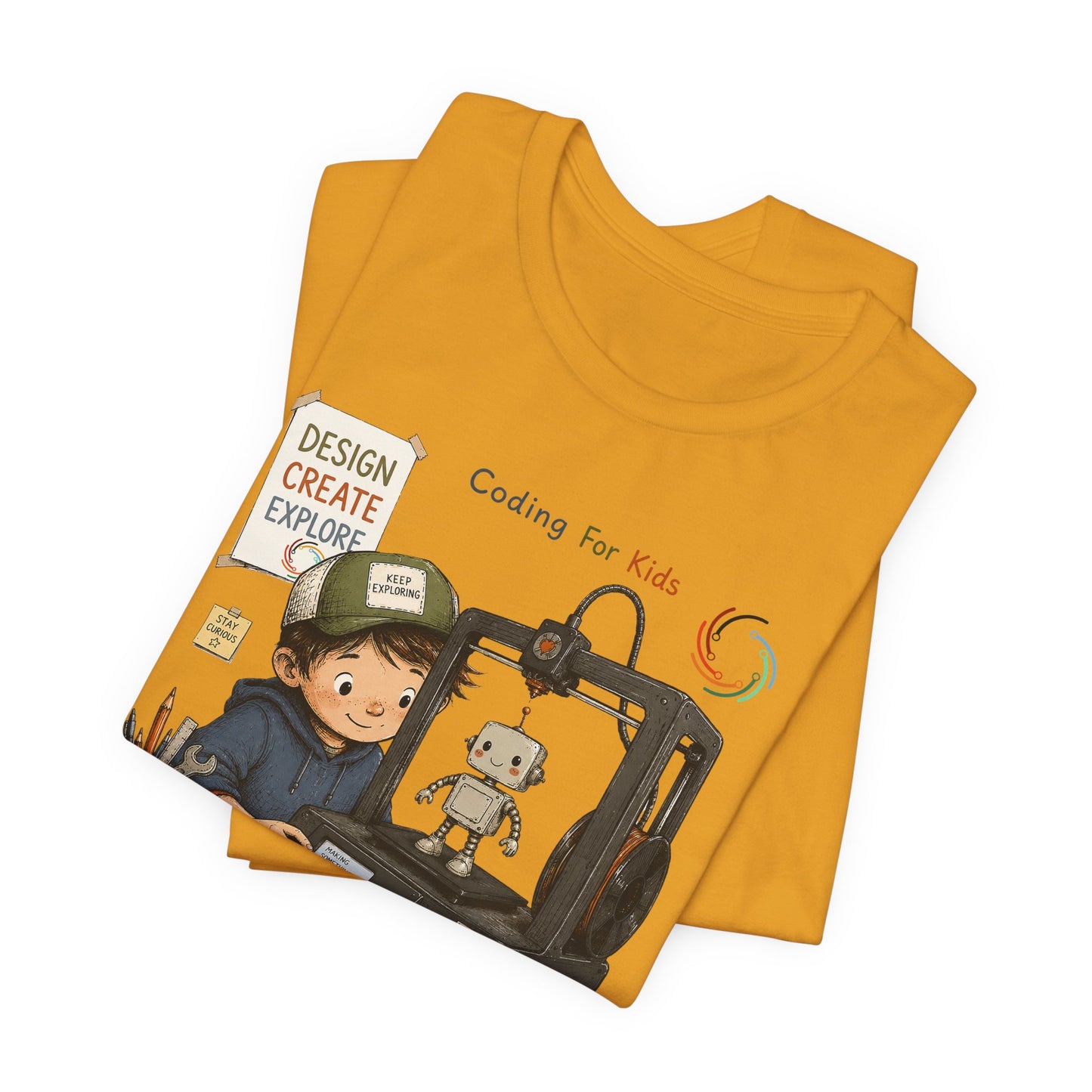 Coding for Kids 3D printing – Unisex Jersey Short Sleeve Tee