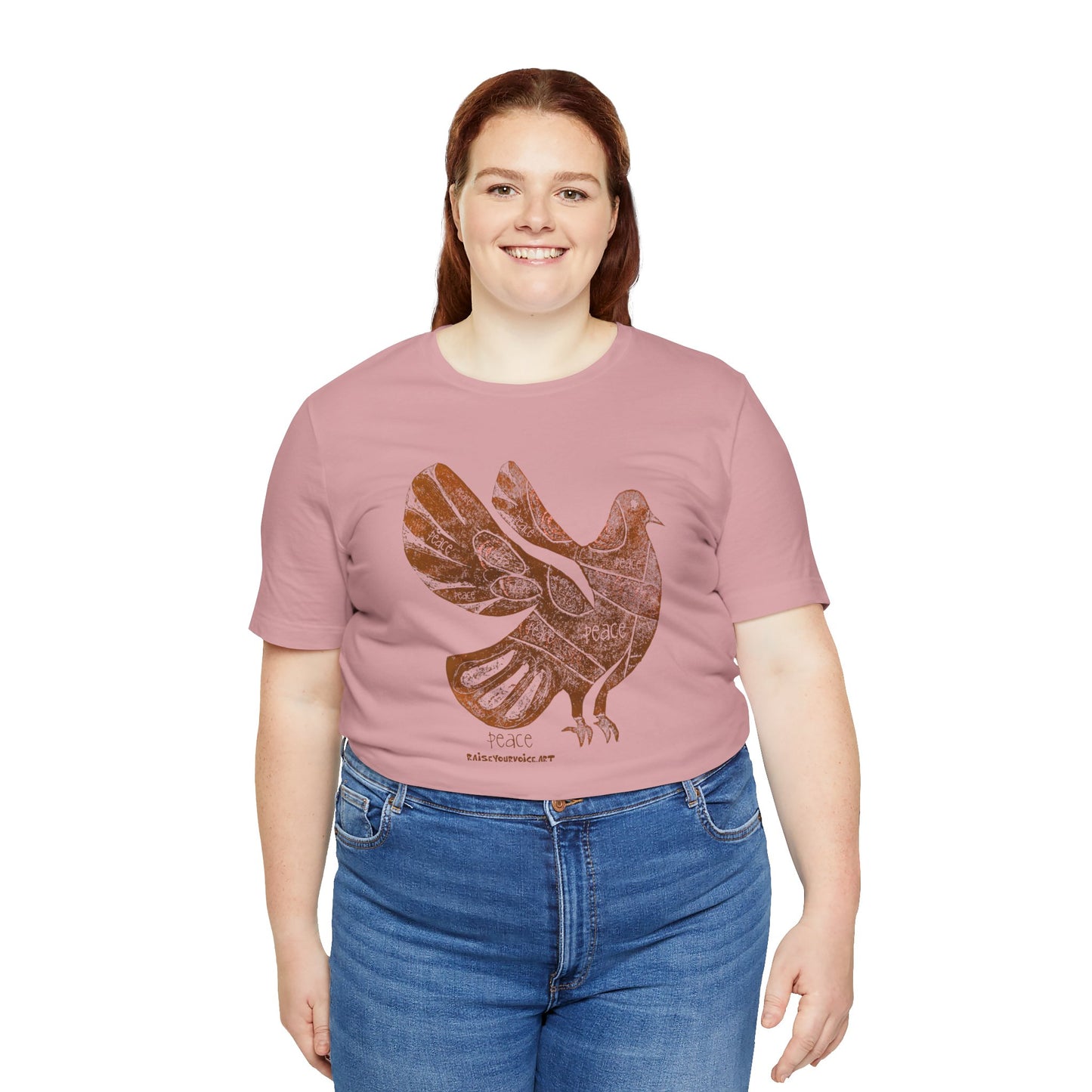Peace Pigeon  Graphic Tee, Boho Style Clothing