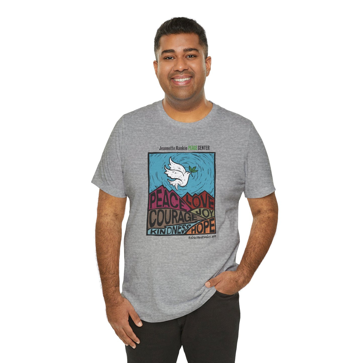 Jeannette Rankin Peace Center Unisex Jersey Short Sleeve Tee