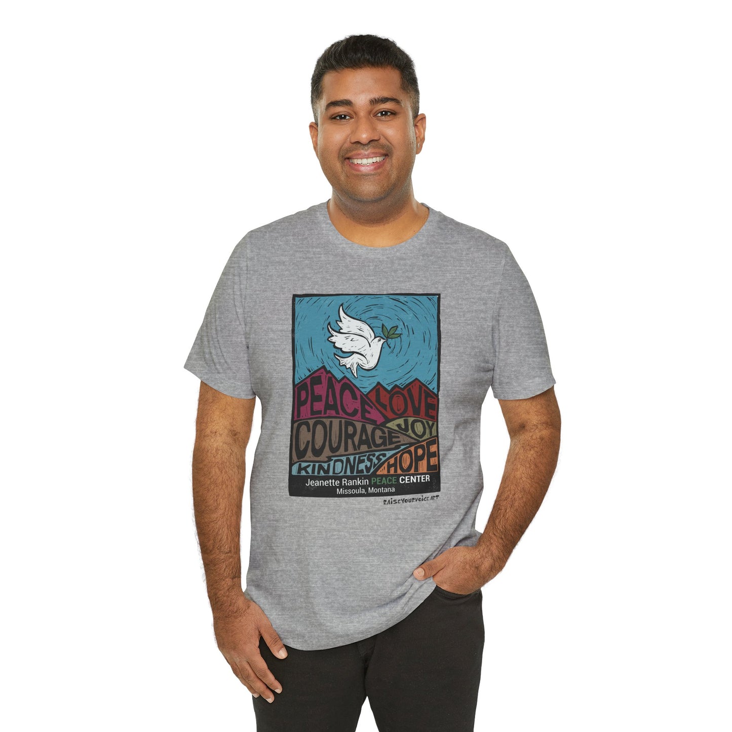 Jeannette Rankin Peace Center Unisex Jersey Short Sleeve Tee