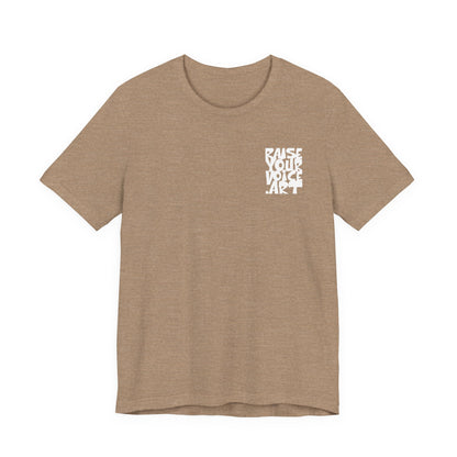 The Montana Plan, Buried in Anonymous Money, image on the back, Unisex Jersey Short Sleeve Tee