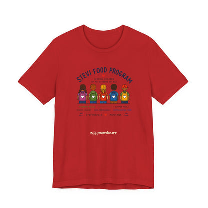 Stevi Food Program Backpacks – Unisex Jersey Short Sleeve Tee