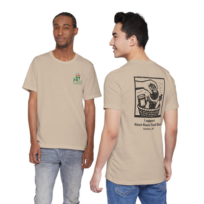 I support Haven House Food Bank – for all who enter, unisex tee