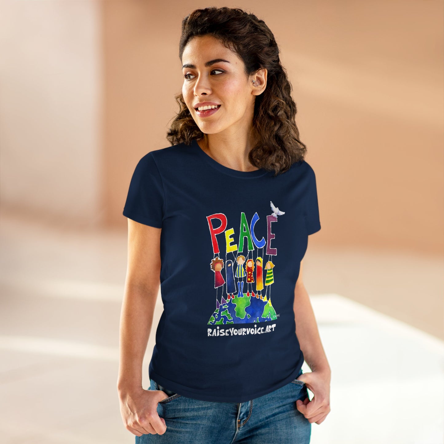 Peace on Earth - Women's Peace Graphic Tee - Raise Your Voice