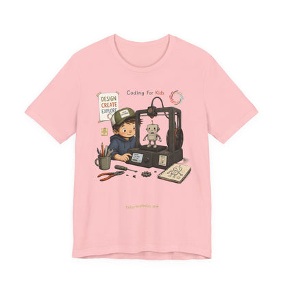 Coding for Kids 3D printing – Unisex Jersey Short Sleeve Tee