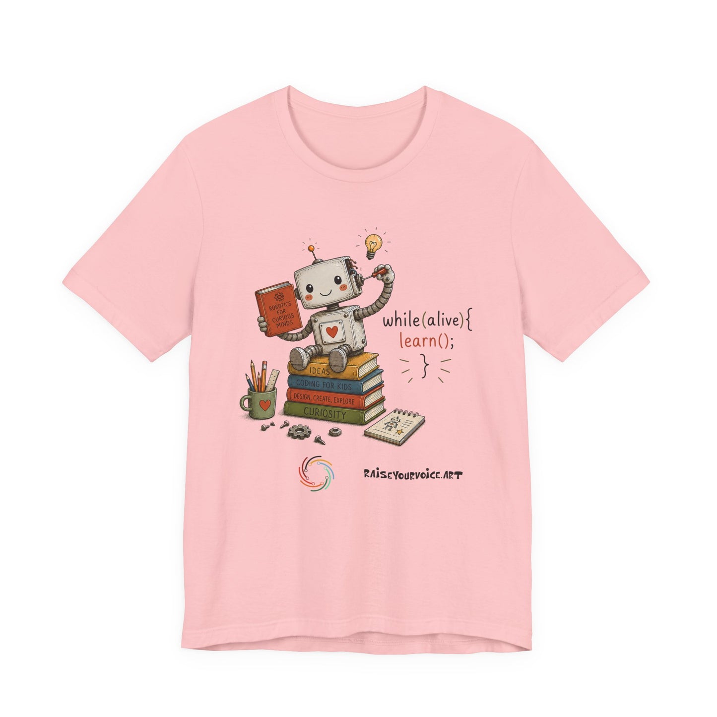 Coding for Kids while (alive) {learn ();}Unisex Jersey Short Sleeve Tee