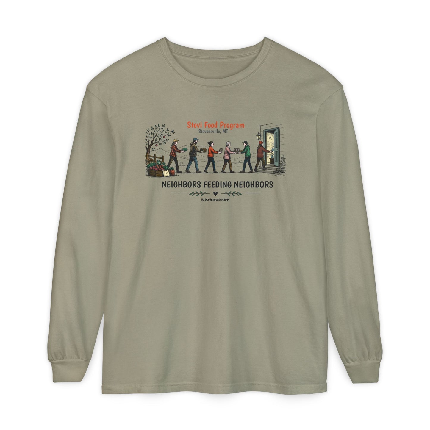 Stevi Food Program, Neighbors Feeding Neighbors - Unisex Long Sleeve
