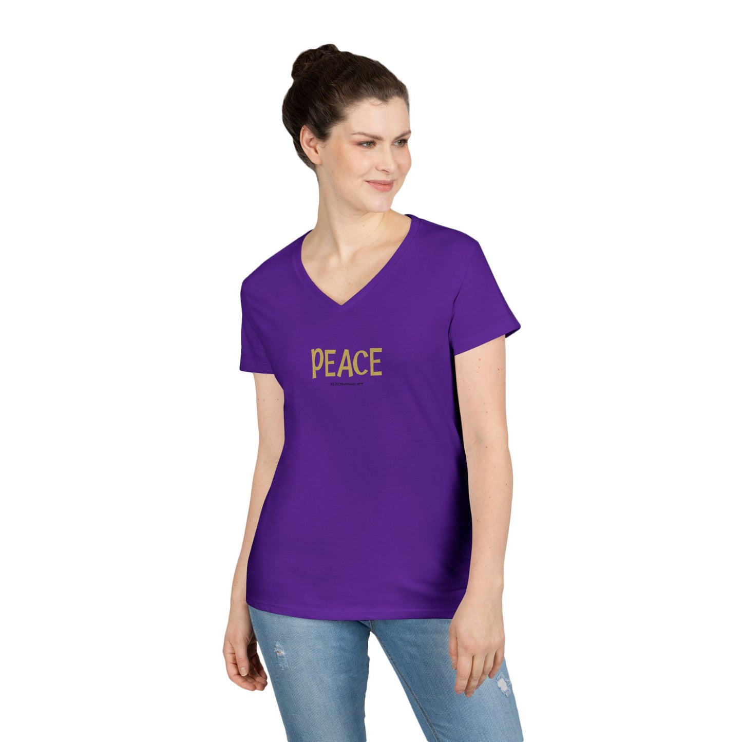 Peace - women's v-neck tee