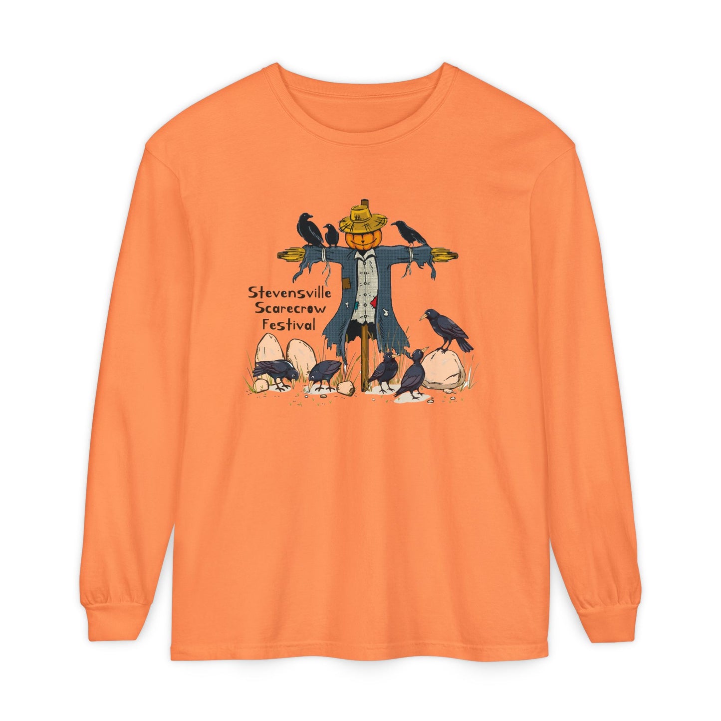 Stevensville Scarecrow Festival – Unisex Garment-dyed Long Sleeve T-Shirt