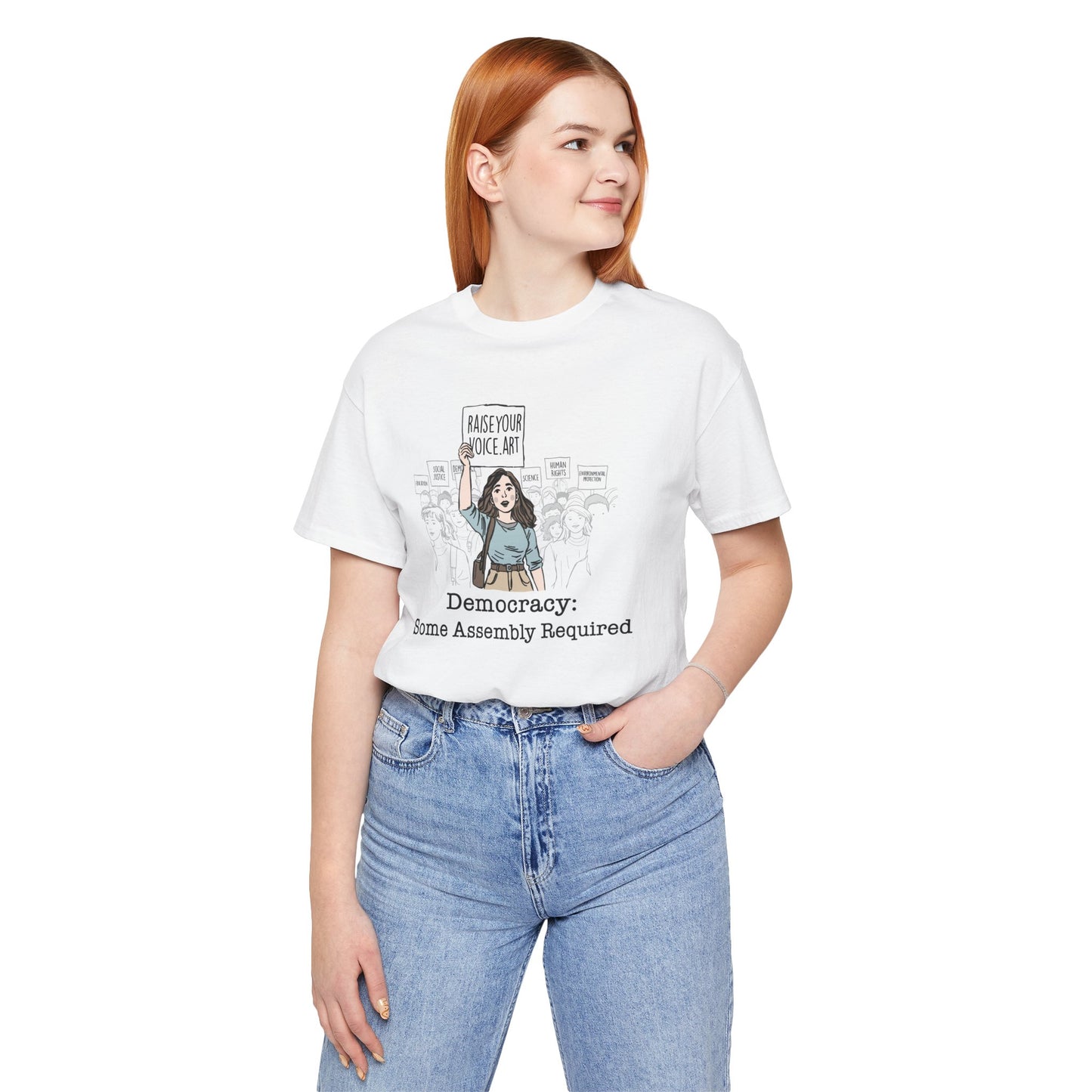 Democracy:  Some Assembly Required, Unisex Short Sleeve Tee