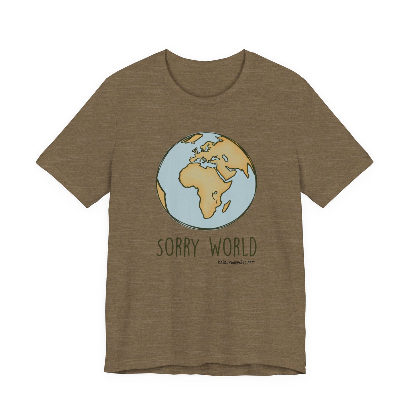 Sorry World Tee, Unisex Graphic T-Shirt, Casual Wear, s, Eco-Friendly Fashion