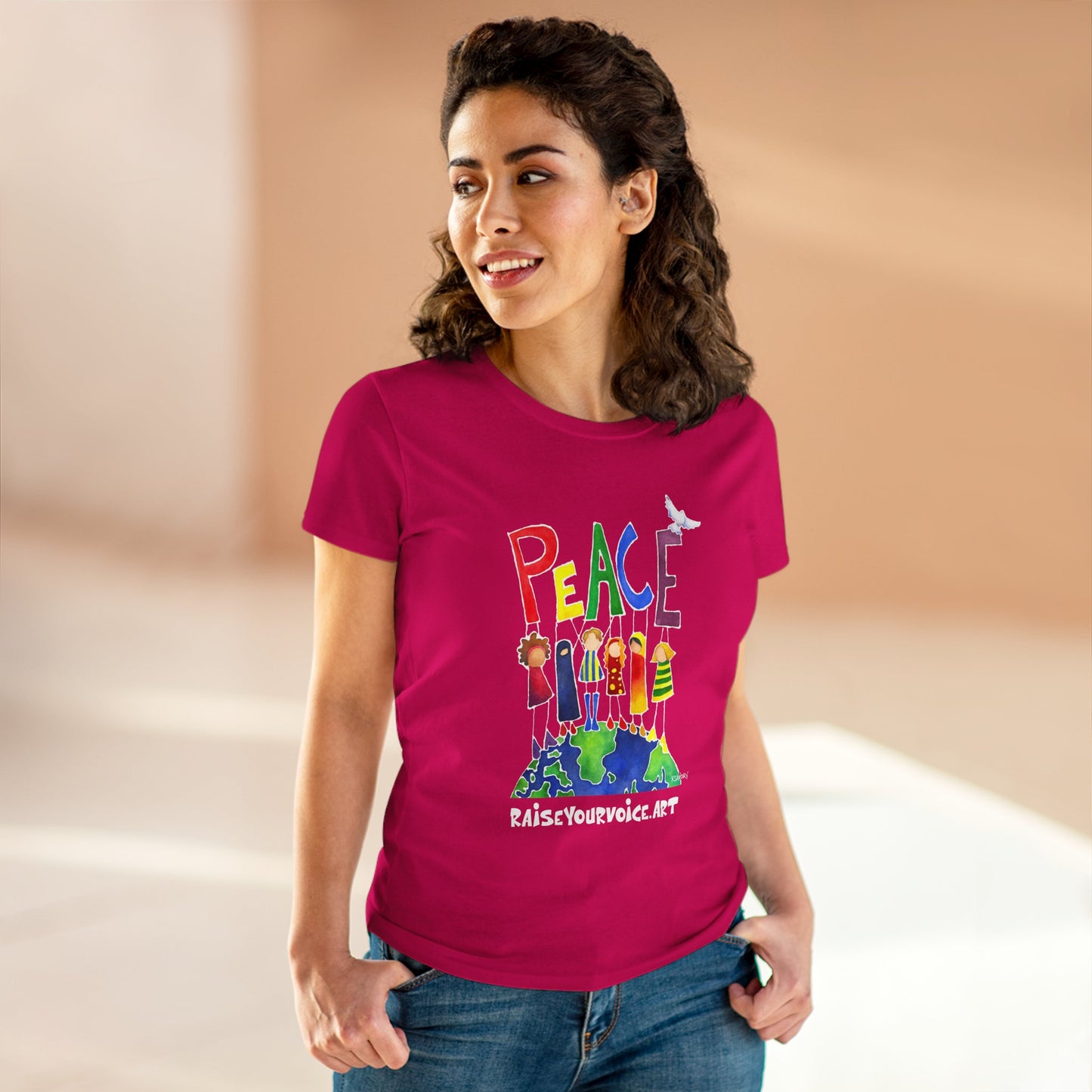 Peace on Earth - Women's Peace Graphic Tee - Raise Your Voice