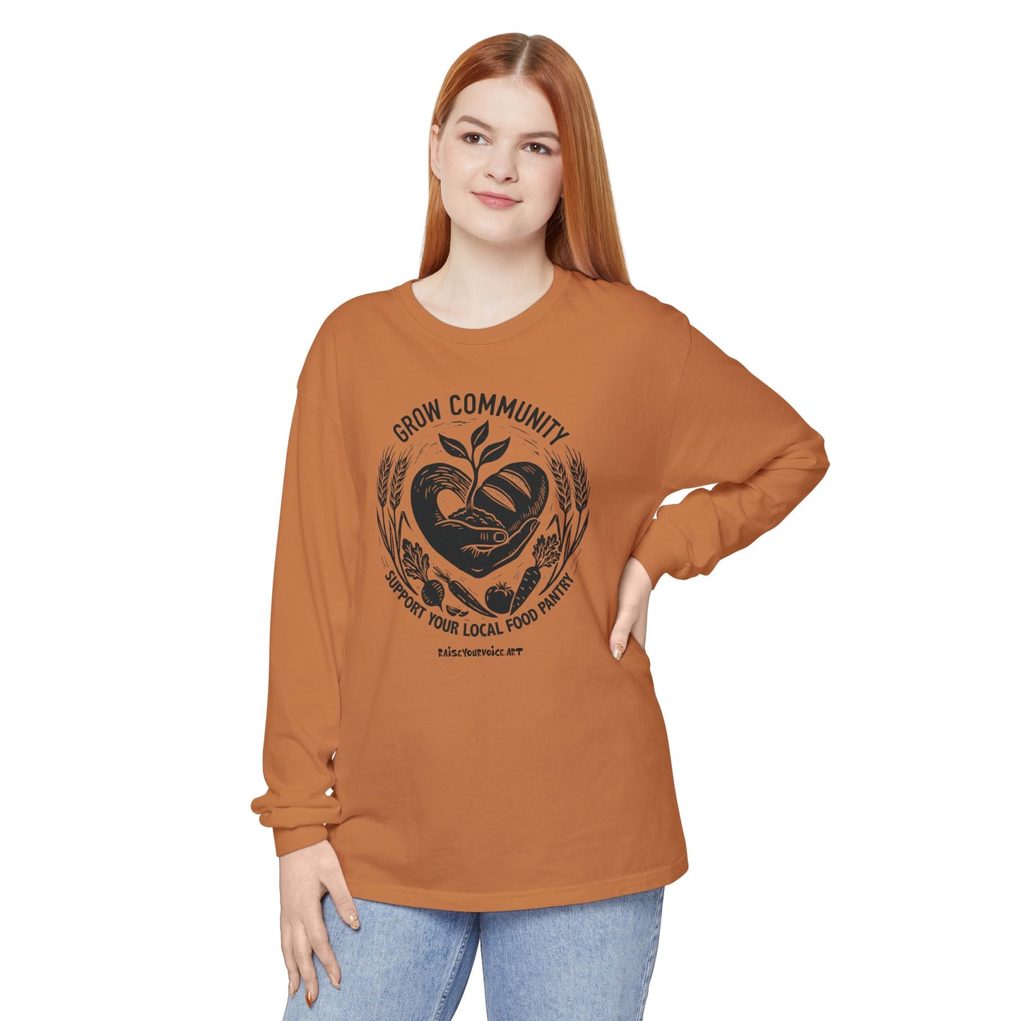 Grow Community Food Security Awareness Unisex Long Sleeve Tee