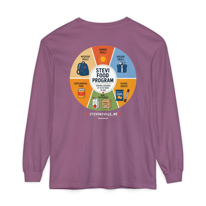 Stevi Food Program in the round, image on the back - Unisex Long Sleeve