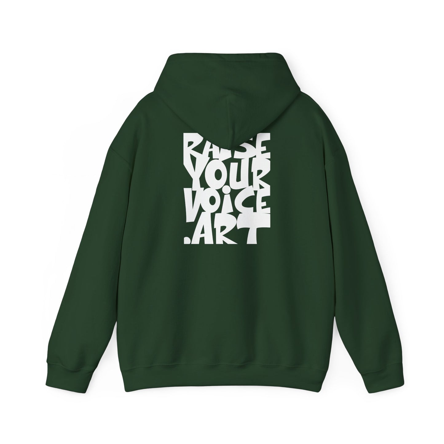Create. Connect. Act. RaiseYourVoice. Art. Unisex Hoodie
