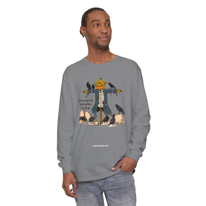 Stevensville Scarecrow Festival – Unisex Garment-dyed Long Sleeve T-Shirt