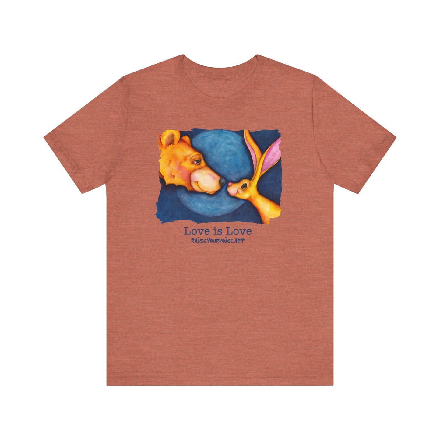 Love is Love Unisex Jersey Tee - Cute Animal 'Lovers' Shirt