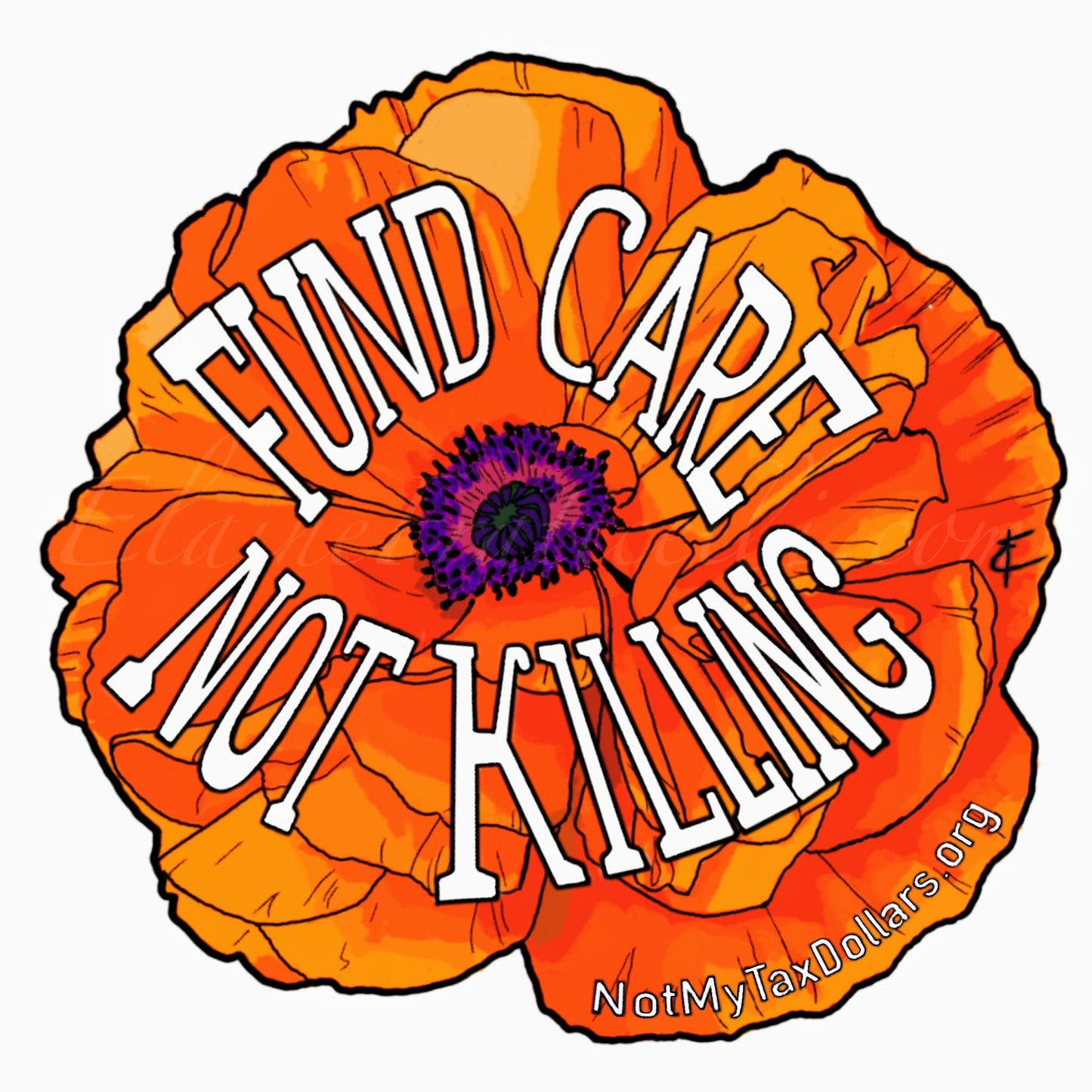 Fund Care Not Killing Bumper Sticker